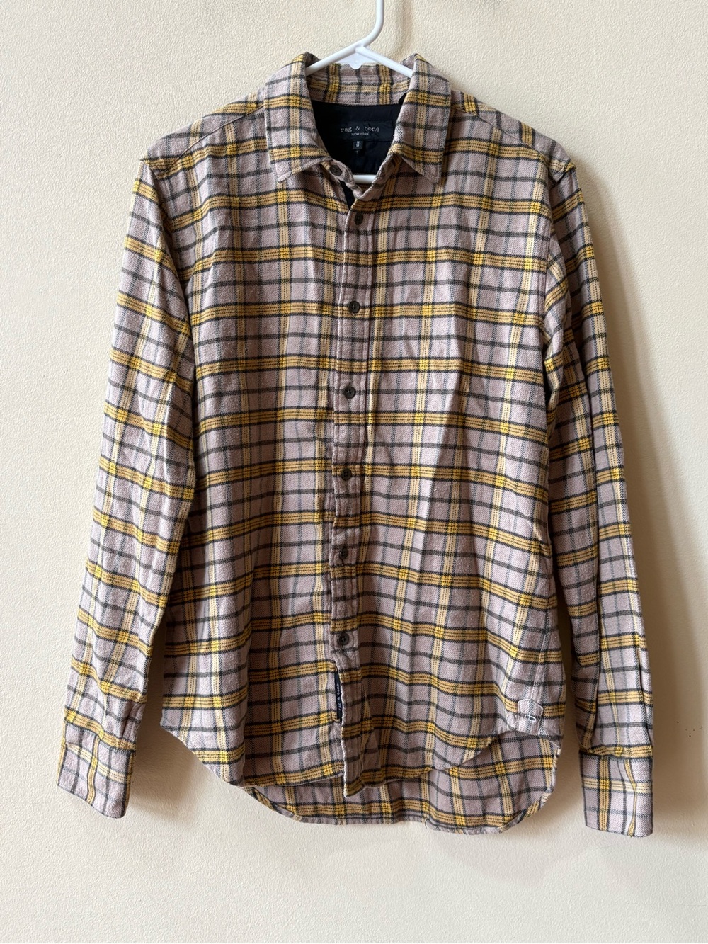 Rag & Bone Yellow Flannel Rove Shirt